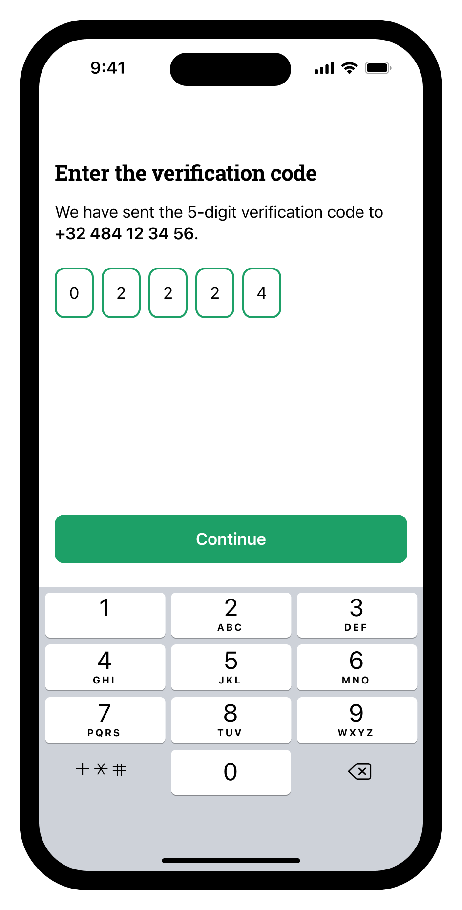 Itsme Code step 8 enter verification code device phone language eng